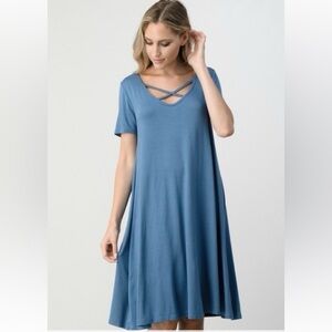 Butter soft blue dress. NWT.